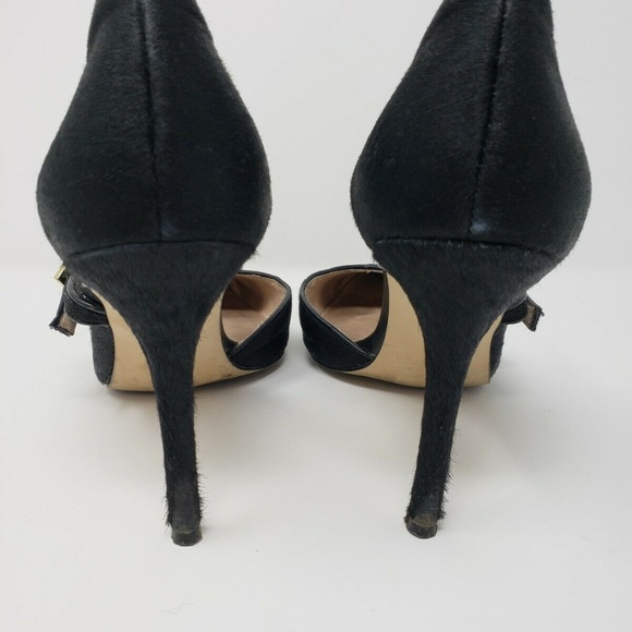 Louise et Cie Womens Heel Size 9 /39 Black pony - Picture 5 of 7